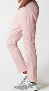 Pink scrub suit moto trousers