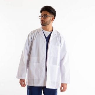 short lab coat