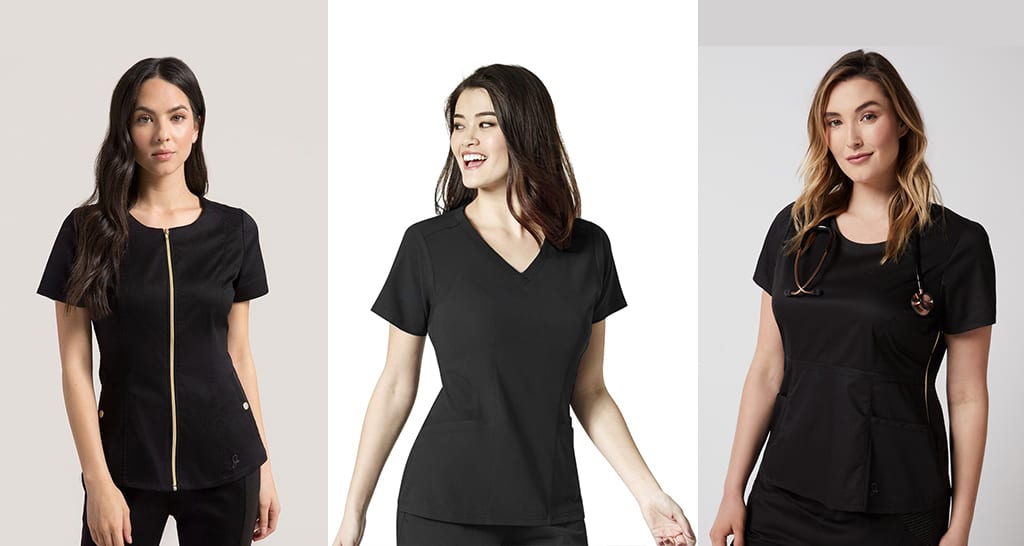 5 Black scrub tops we love this season