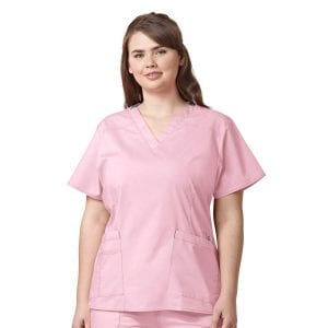 6108 Verity V Neck Scrub Top Rose Blush