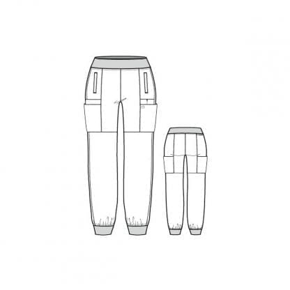 W123 Women's Cargo Jogger Trousers WW5555 Style Outline