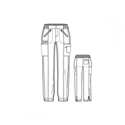 WonderFLEX Women's Love Utility Cargo Jogger Trousers WW5908 Style Outline