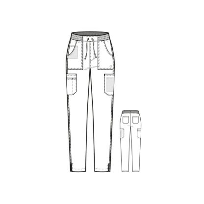slim leg scrubs WW5519 outline