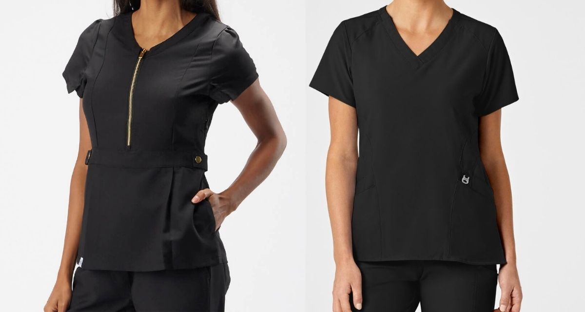 5 Black Scrub Tops We Love This Season